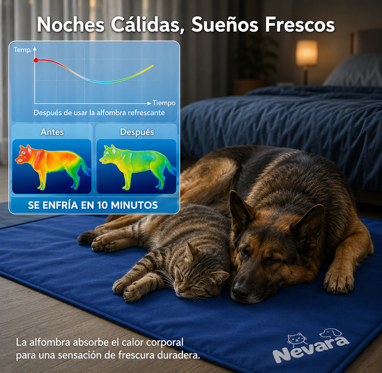 Nevara | Cama refrigerante para mascotas